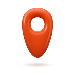Red Map Pin Icon - Location Pointer vector image