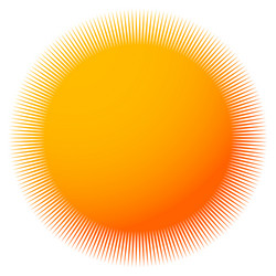 starburst sunburst with thin radial lines vector image