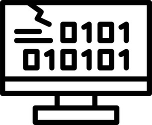 byte craze linear style icon design vector image