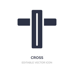 Cross icon on white background simple element vector