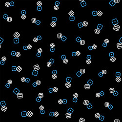 line game dice icon isolated seamless pattern vector image