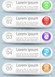 5 Step Infographic Template vector image