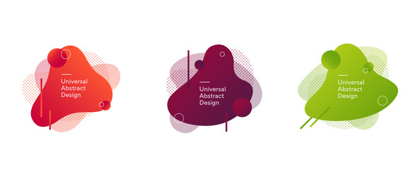 abstract dynamic shapes composition vector image
