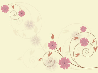 abstract floral background with flowers vector