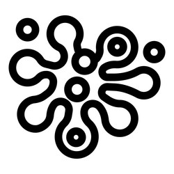 abstract shape with rounded lines forming a flower vector image