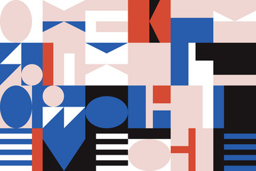 deconstructed abstract pattern design vector image