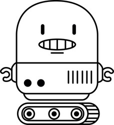 electronic robot with wheels vector image