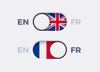 language mode toggle switch buttons vector image