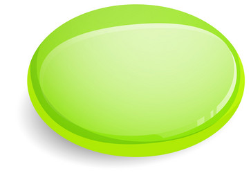 shiny green button with a 3d effect vector image