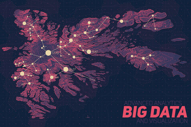 terrain big data visualization vector image