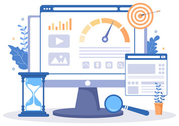 Website Speed & Server Optimization vector image