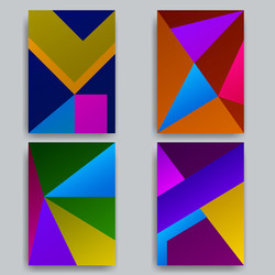 3d patches background templates for print pack vector image