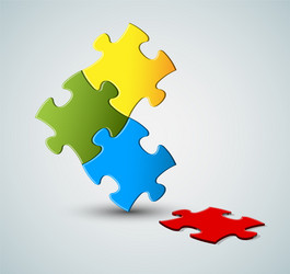 abstract puzzle solution background vector image