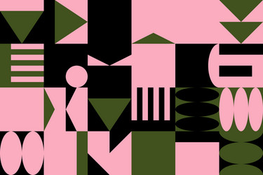 deconstructed abstract pattern design vector image