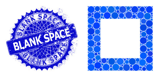 empty square composition of small circles vector image