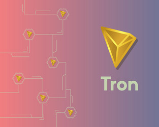 cryptocurrency tron blockchain circuit network vector image