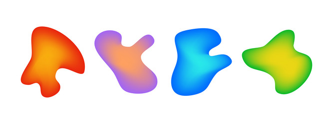 gradient liquid blob shapes vector image