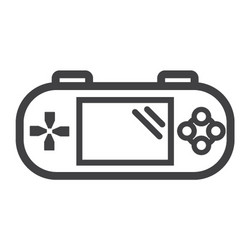 Handheld game console line icon controller vector