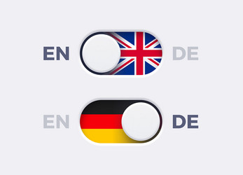 language mode toggle switch buttons vector image