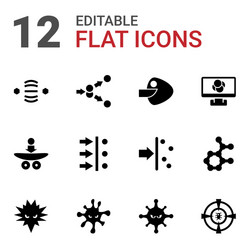 7 molecule icons Royalty Free Vector Image - VectorStock