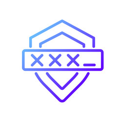 strong password pixel perfect gradient linear icon vector image