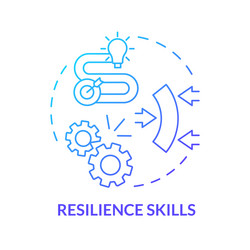 2d gradient thin line icon resilience skills vector image