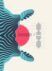 Abstract 3D Optical Pattern vector image
