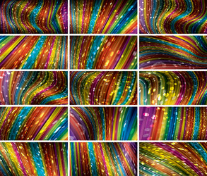 abstract bokeh background set vector image