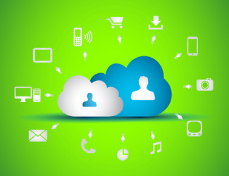 cloud computing concept background vector image