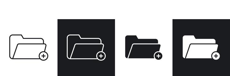 create folder icon set vector image