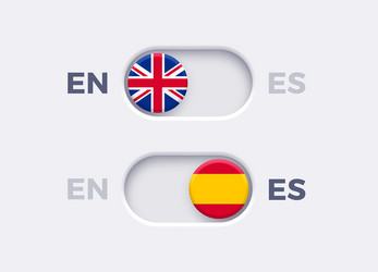 language mode toggle switch buttons vector image