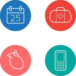 round circle buttons with icons can be used vector image