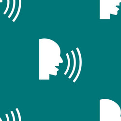 talking web icon flat design seamless pattern vector image