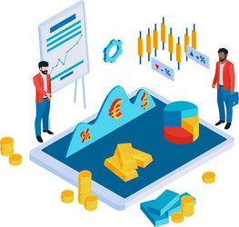 investment isometric concept vector