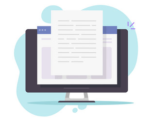 Writing Text on Computer vector image