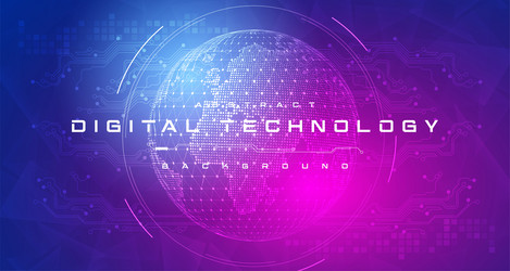abstract digital technology futuristic circuit ai vector image