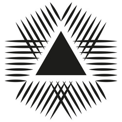 abstract triangle shape geometric artistic symbol vector image