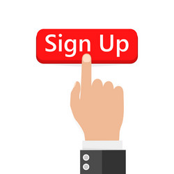 Click to sign up button icon vector