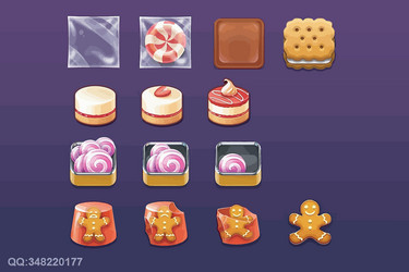 complete set of level button game ui pop-up icon vector image