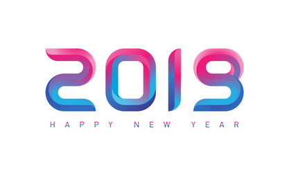 Happy new year greeting card with gradients vector