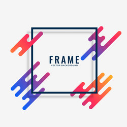 Modern colorful frame design with text space vector