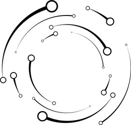 plexus wire-frame radial circles with nodes vector image