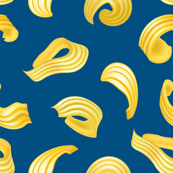 realistic detailed 3d different types butter curls vector image