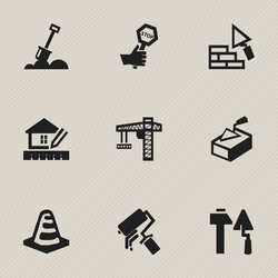 set of 9 editable structure icons includes vector image