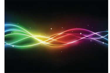 Abstract Neon Light Curves vector image