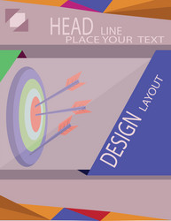 abstract target with arrows for infographic templa vector image