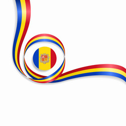 andorran wavy flag background vector image