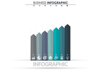 Business data process chart abstract elements vector