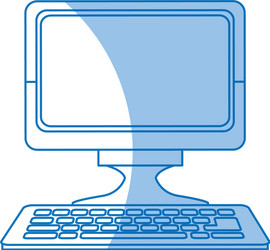 computer keyboard digital device technology vector image