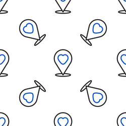 line map pointer with heart icon isolated seamless vector image